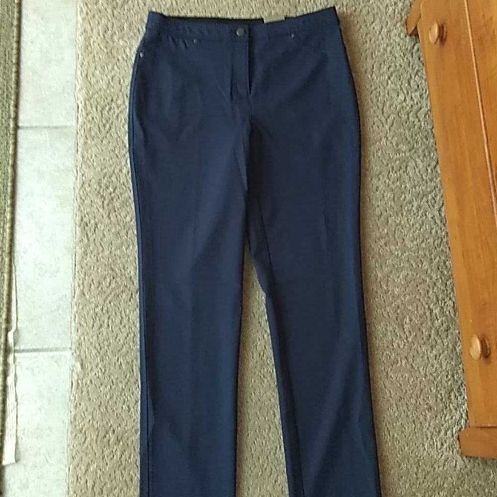Nwt deep navy pants ponte size 1 regular slim leg
